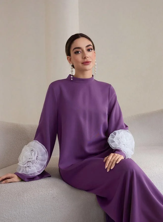 تايك تو جلابية بكشكشة وتفاصيل زهور